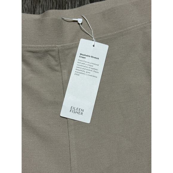 NWT Eileen Fisher Women's Washable Stretch Crepe Wheat Retail $198 size Large - Picture 5 of 8